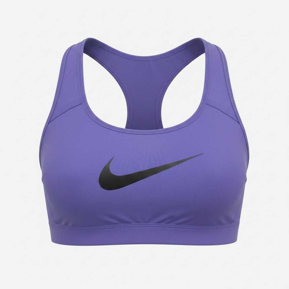 Nike Sports Bra Womens XS Purple Excellent Racerback Mesh Logo Dri-FIT